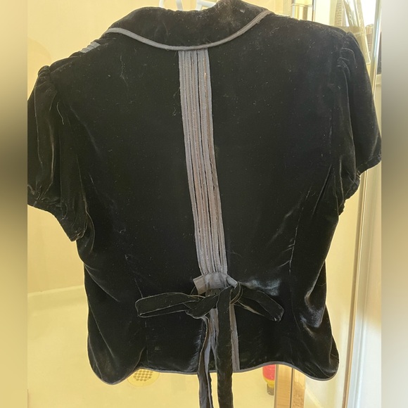 BCBG velvet, black blouse. - Picture 2 of 2